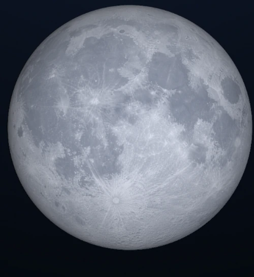 A close view of the Moon from SOLAR's lunar detail screen.