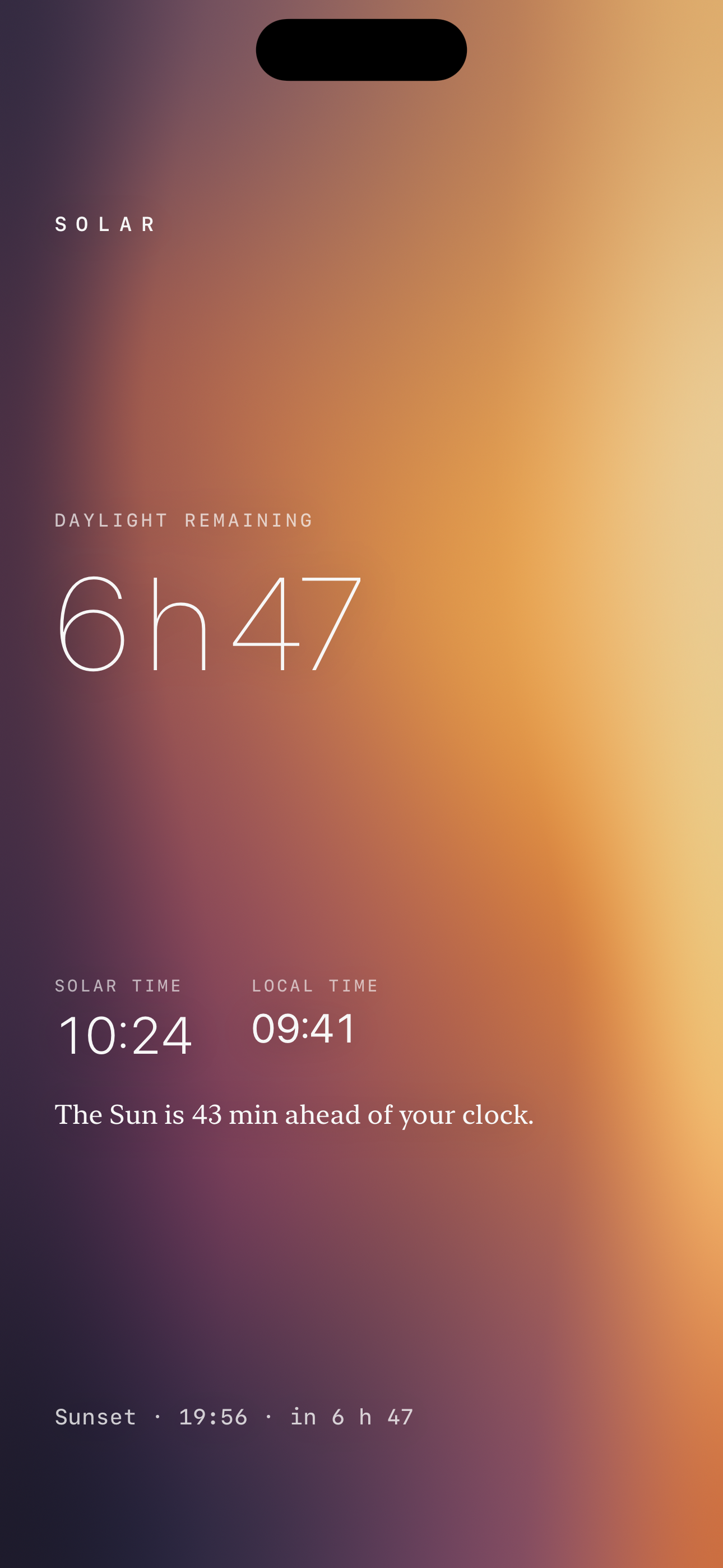 SOLAR daylight interface