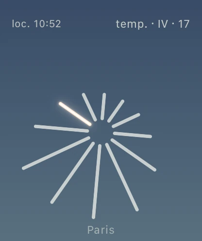 SOLAR's shadow clock with seasonal reading IV · 17 and the place Paris.